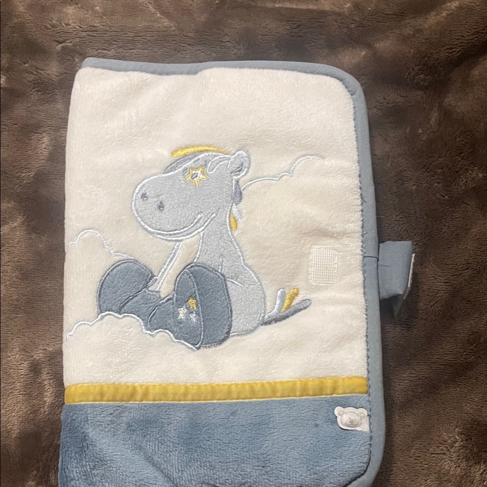 Noukie's Gray and Yellow Hippo Kids Bag